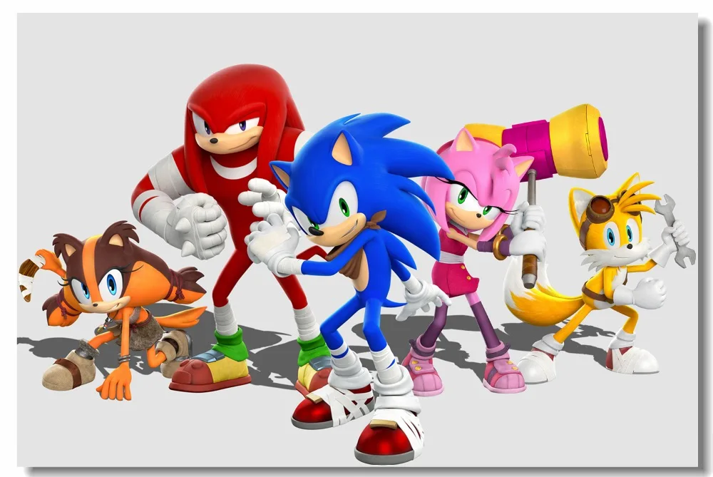 Пользовательские холст настенные наклейки Sonic плакат с ежом Super Smash Bros обои