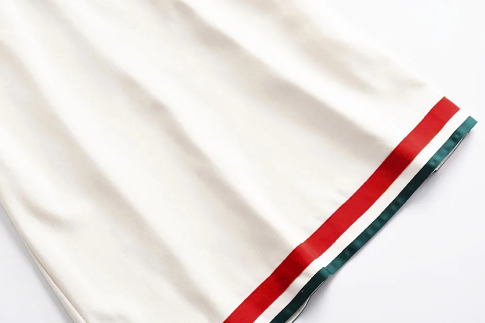 Горячая Распродажа 2018 подиумные платья Летнее белое платье с короткими рукавами