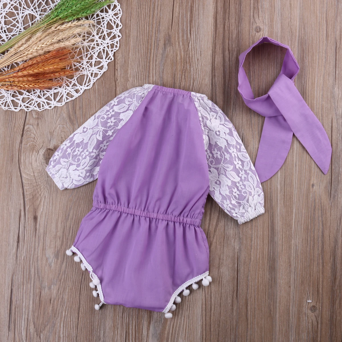 Детские Обувь для девочек детские кружевные Длинные рукава Боди Наряд Одежда в