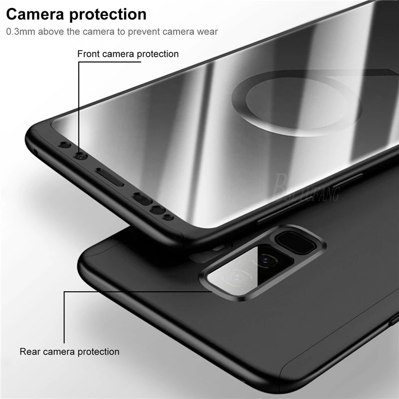 Luxury 360 Degree Full cover Case For Samsung Galaxy S10 S9 S8 Plus S7 Edge Shockproof Phone Cases For Samsung Note 8 9 Case