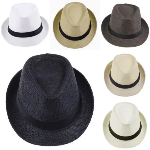 Летняя пляжная шляпа для детей фетровая шляпа-федора соломенная мальчиков и