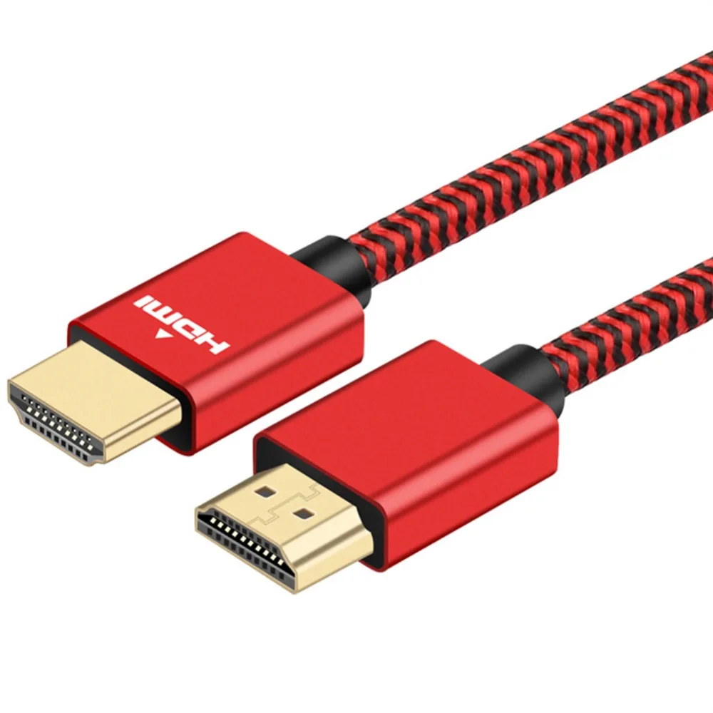 Ультра тонкий 32AWG OD5.1mm HDMI 2.0b высокоскоростной 21 Гбит/с нейлоновый плетеный кабель