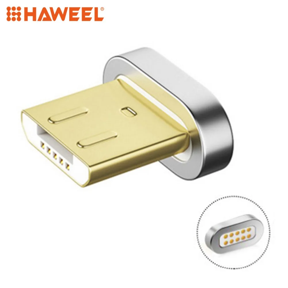 HAWEEL Micro USB Магнитный зарядный кабель головкой конвертер разъем, для samsung, huawei, Xiaomi и других устройств Android