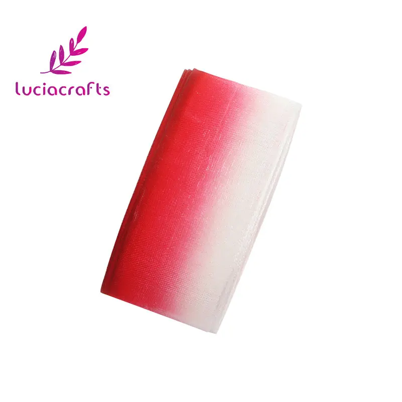 Color 7 Lucia crafts 10y 25 мм ленты из органзы градиентного цвета для свадьбы домашний декор рукоделие Подарочная упаковка аксессуары ручной работы P0201 - Цвет: Color 7
