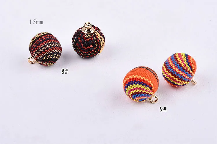 Серьги Подвески ручной работы из цветной льняной ткани|Ювелирная фурнитура и