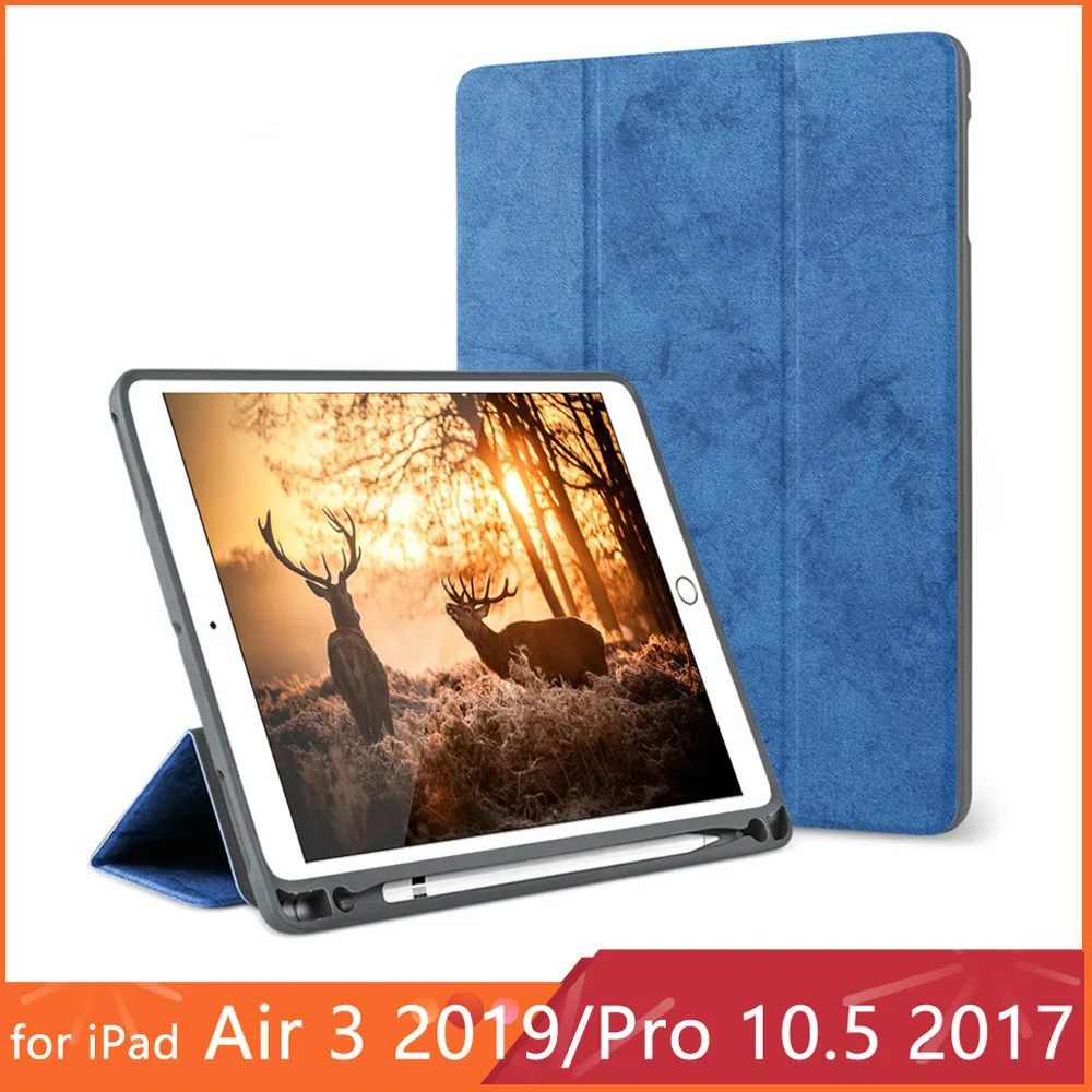 Для iPad Pro 10 5 чехол с карандашом держатель GOOJODOQ противоударный Smart Cover для Air 3 2019