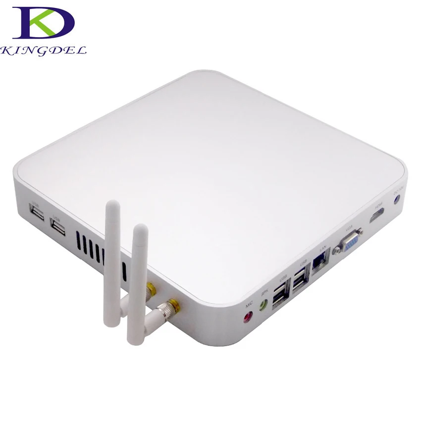 Fanless Mini Computer with Intel Celeron 1007U 1017U 1037U CPU 8G RAM 1TB HDD HTPC Desktop PC 3D Game PCHDMI VGA Wifi Metal Case