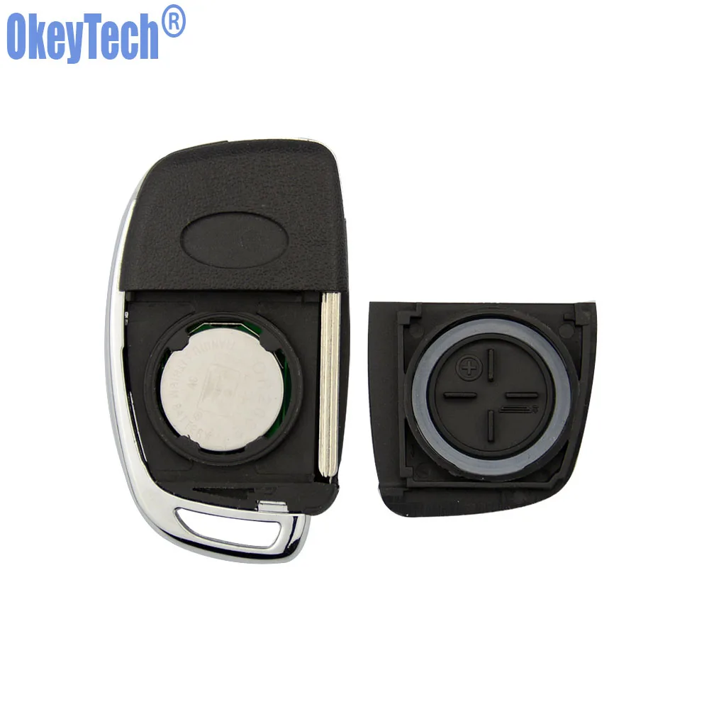OkeyTech 433 мГц ID46 PCF7936 чип 3 кнопки автомобиль складной Флип дистанционного брелока