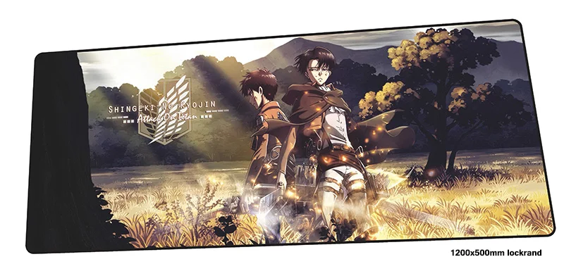 Attack on titan коврик для мыши 1200x500 мм коврики лучшие игровой геймер аниме большой