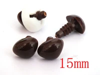 free shipping 60pcs 15mm toy noses amigurumi brown nosesstuffed animals nose accessories making diy new