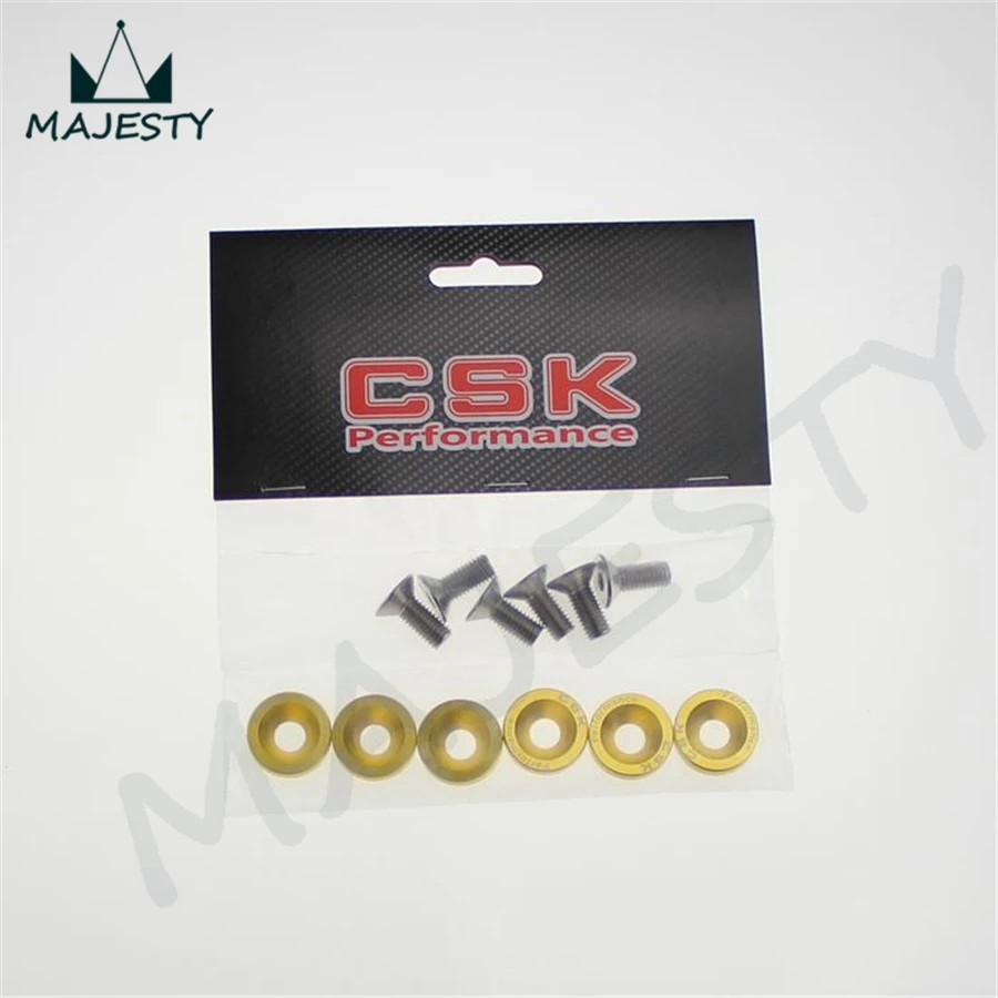 6 шт. M8 шестигранные крепежные детали крыло шайба бампер двигателя вогнутые винты