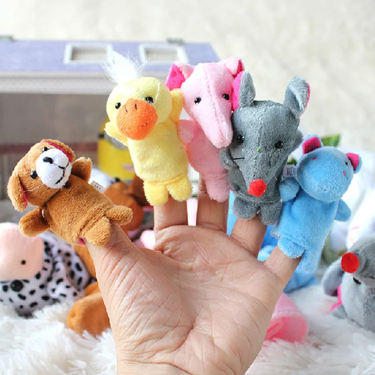 2020 New Baby Cloth Educational Hand Story Toy 10pcs/Lot Cartoon Animal Velvet Finger Puppet Doll | Игрушки и хобби