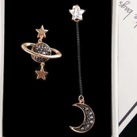 timeless wonder glam rotate earth moon star long drop earrings trendy pop new party gorgeous fancy gown top korean hot sale