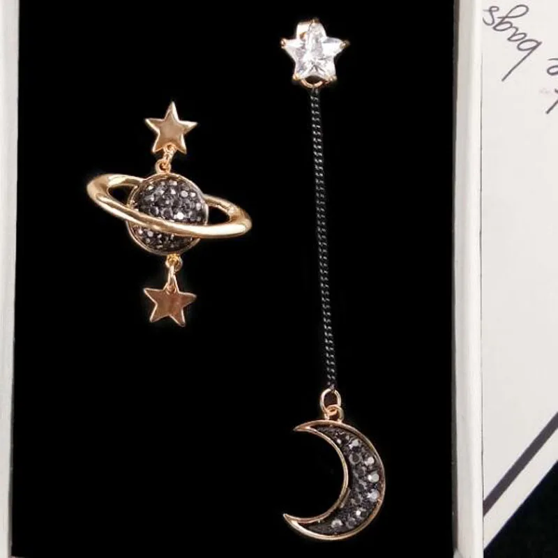 Timeless Wonder Glam Rotate Earth Moon Star Long Drop Earrings Trendy Pop New Party Gorgeous Fancy Gown Top Korean Hot Sale | Украшения и