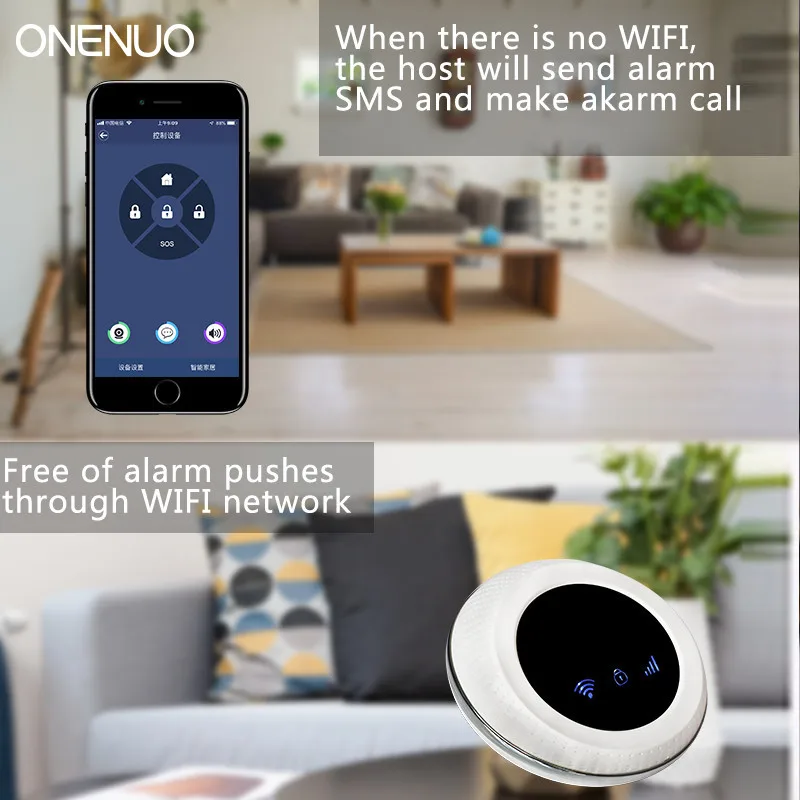 Бесплатная доставка WIFI + GSM интеллектуальная голосовая охранная сигнализация с 433