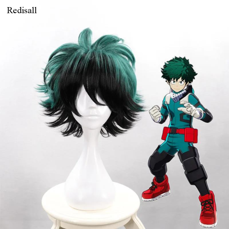 My Hero academic Midoriya Izuku зеленый синтетический градиентный волос Косплей для взрослых