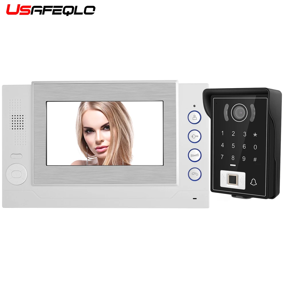 USAFEQLO 7 ''TFT lcd проводной видео телефон двери визуальный видеодомофон спикерфон