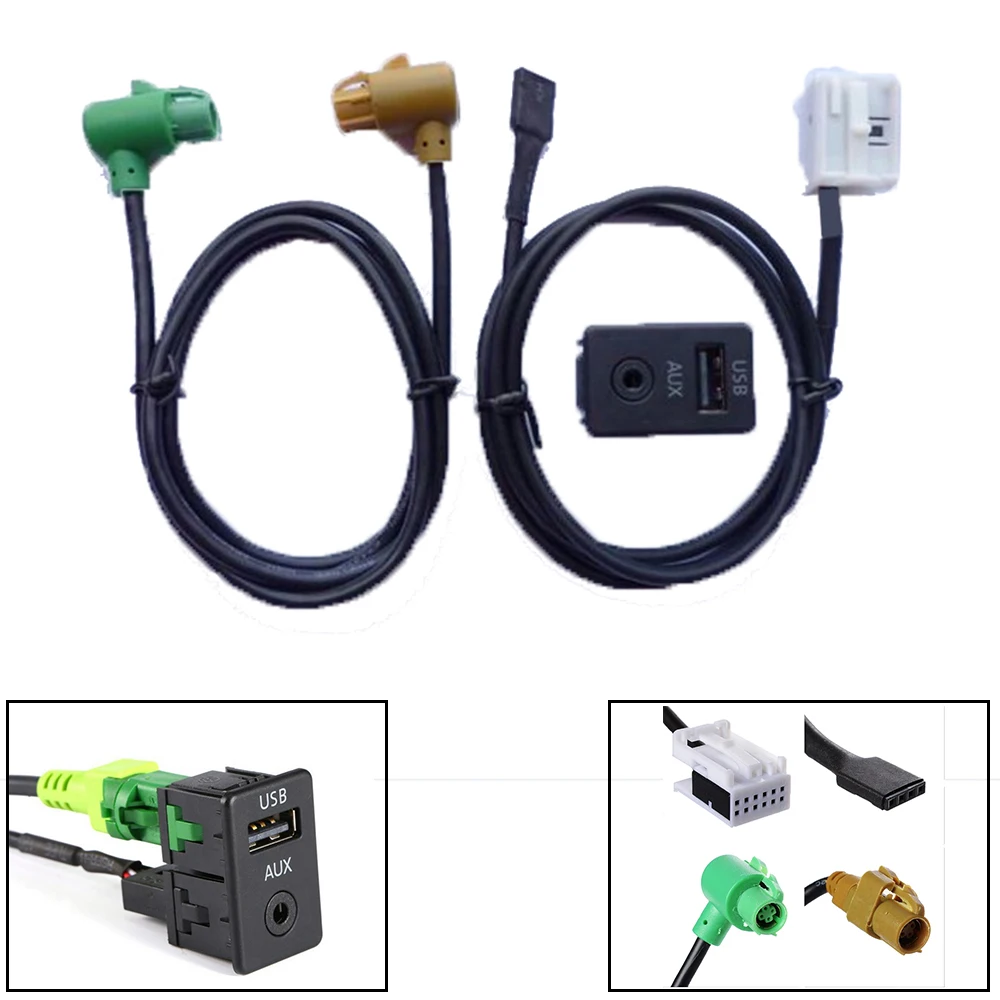 Аудио Vedio USB кабель для VW Passat B6 B7 CC Touran POLO Facelift RCD510 автомобильный стиль аудио AUX