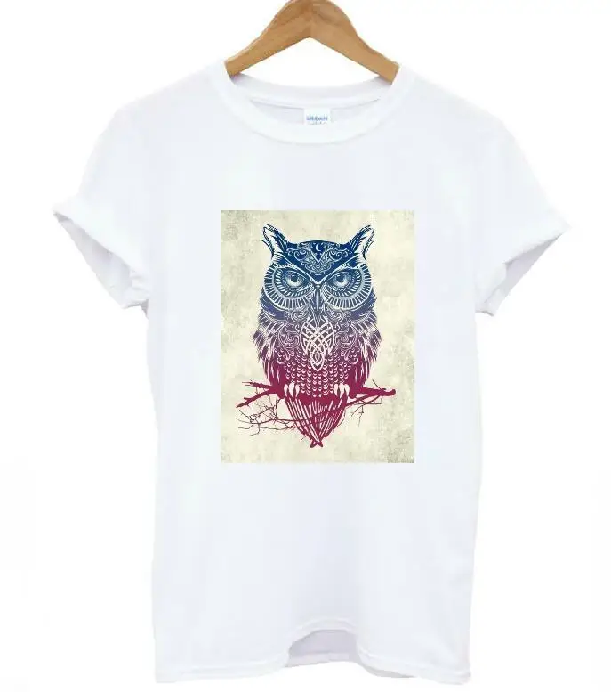 

Harajuku owl Print Women T shirt Cotton Casual Funny Shirt For Lady White Top Tee Hipster Drop Ship T-209