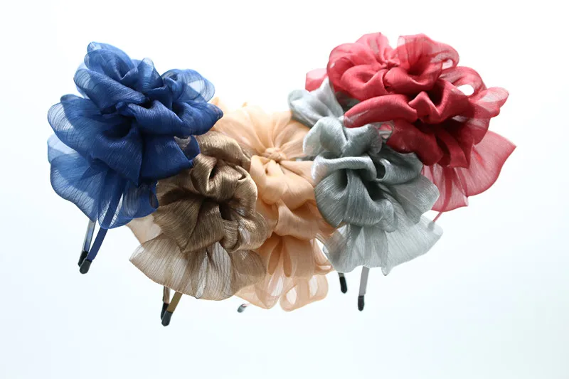 mix colors Новинка года; сезон весна-лето; стильная модная Кружевная повязка на голову с бантом и большим бантом для девочек; модная резинка для волос с зубами - Цвет: mix colors