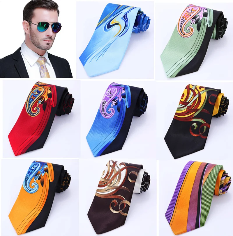 Классический мужской галстук из 100% шелка с принтом пейсли 3 4 дюйма для свадебной