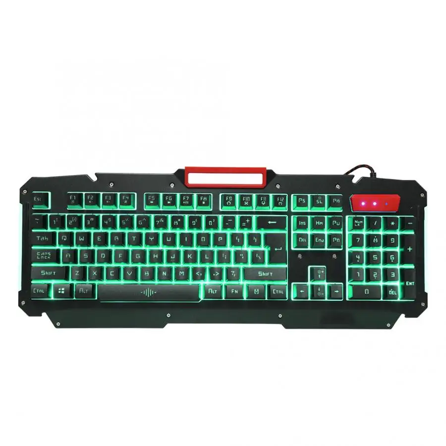 Механическая клавиатура с RGB подсветкой USB Проводная игровая клавиатура имитация механического ощущения 104 клавиш водонепроницаемые компьютерные игровые клавиатуры