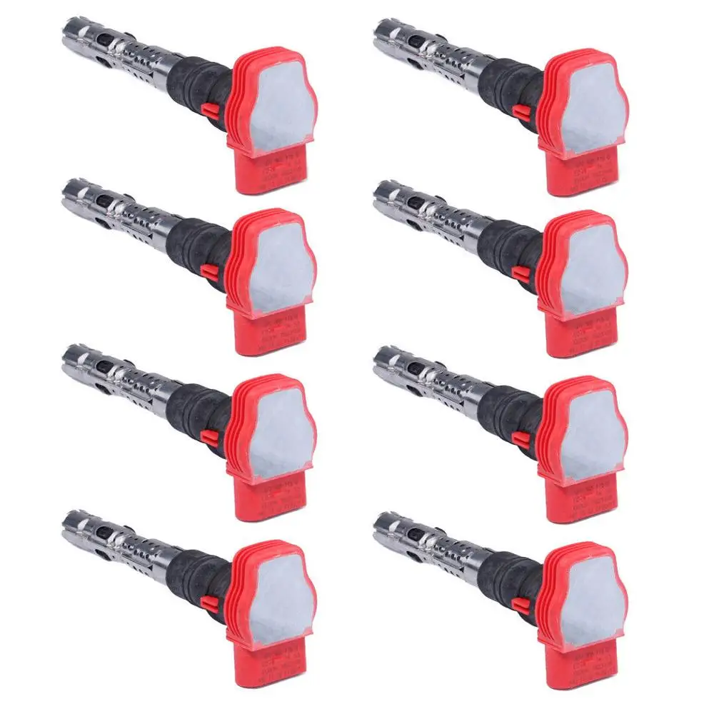 

8 шт. катушка зажигания подходит для Φ A4 S4 A6 S6 A8 A-UDI T-ouareg P-haeton 4,2 V8 077 905 115 E F K M R S J Q AA 077905115Q