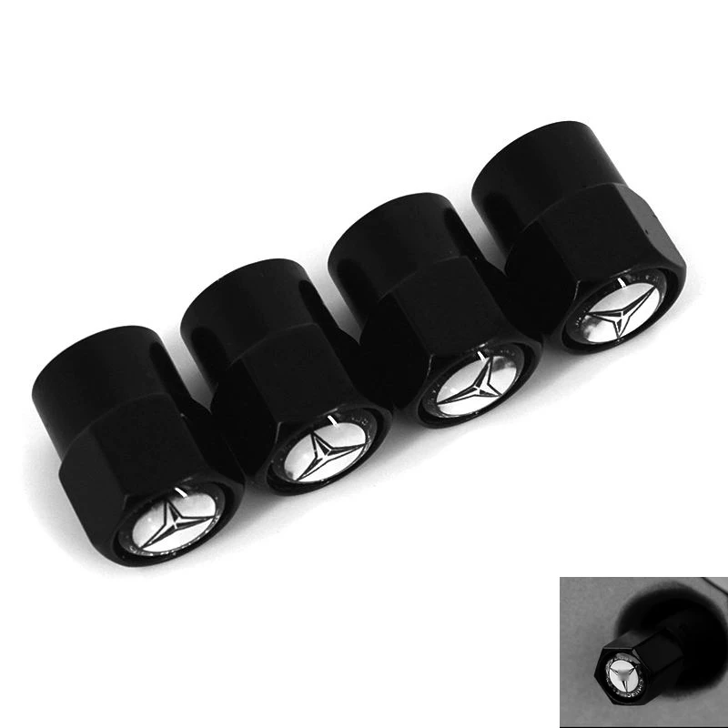 4pcs/set Car Wheel Tire Valves Tyre Air Caps Car-stying case for Mercedes AMG AppleTree A200 A180 B180 B200 W203 W210 w204 C180 |