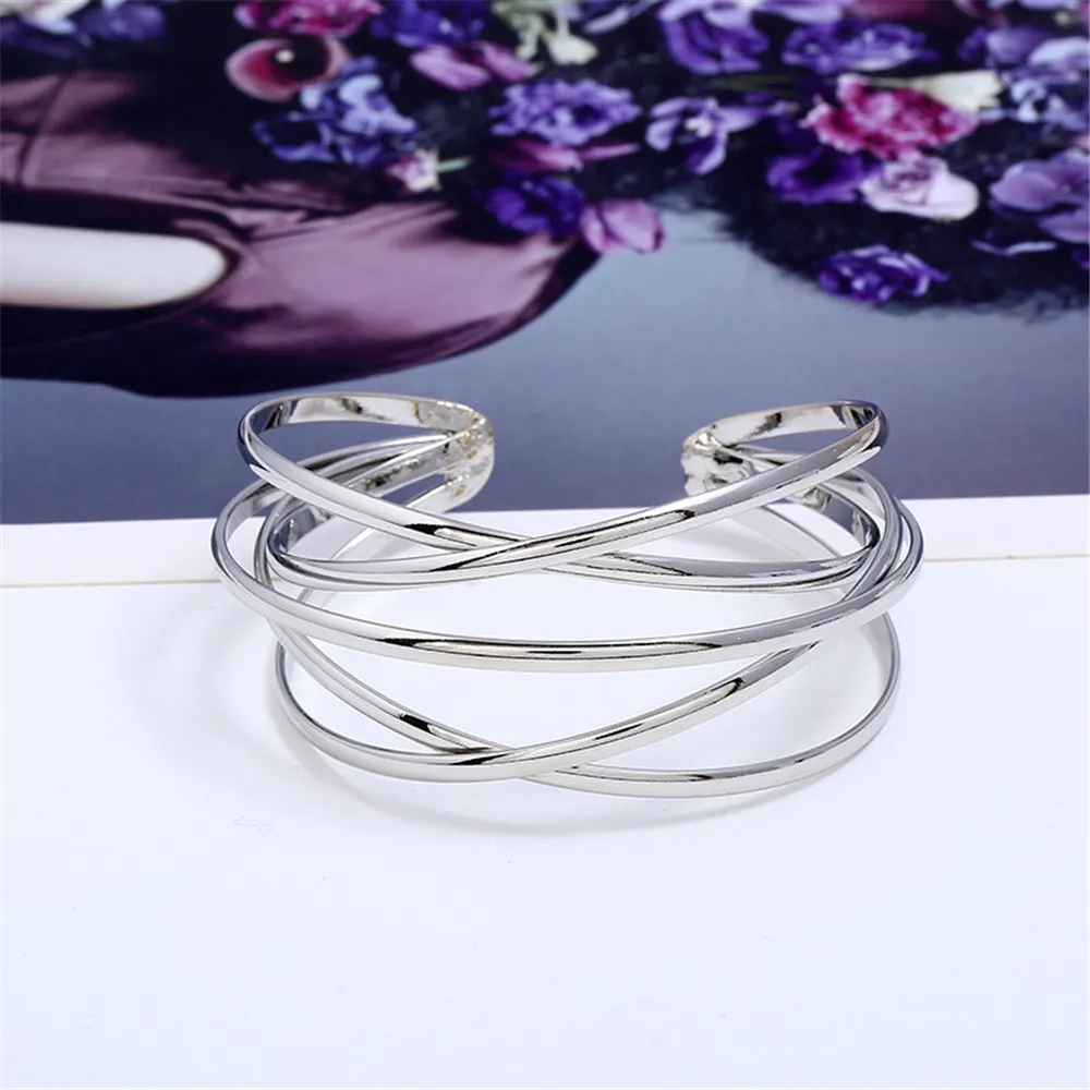 Free Shipping Creative Hollow Metal Wide Cuff Bangles For Women Bangle Jewelry | Украшения и аксессуары