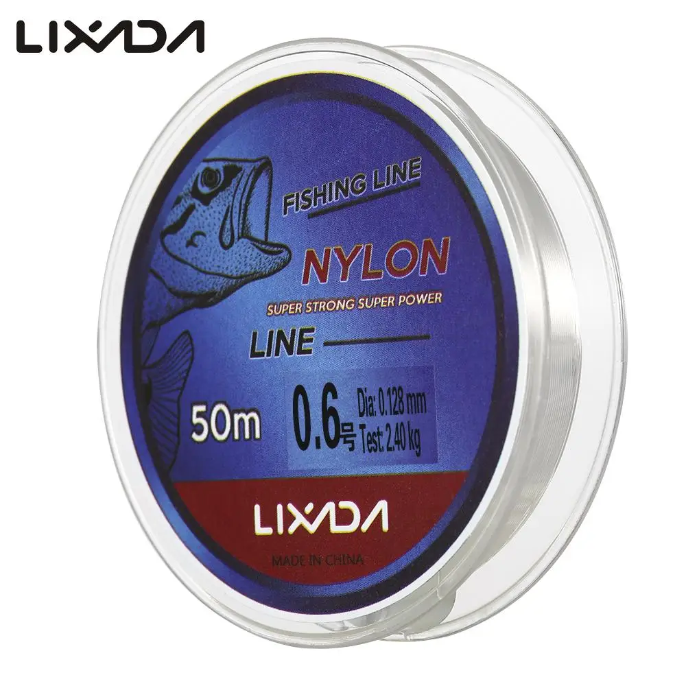 Lixada 50 м 54.6yds полиэтиленовая рыболовная леска тонкая прозрачная белая гладкое