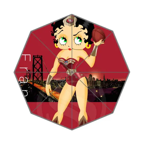 Горячая на заказ Betty Boop Лучший милый, симпатичный дизайн Портативный Модный стильный полезный Складной Зонтик Хороший Подарок Идея