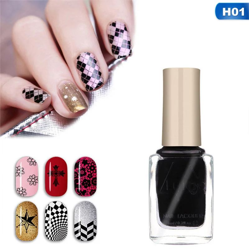 LULAA Профессиональный Nail штамповка принт польский сладкий Цвет лак для ногтей