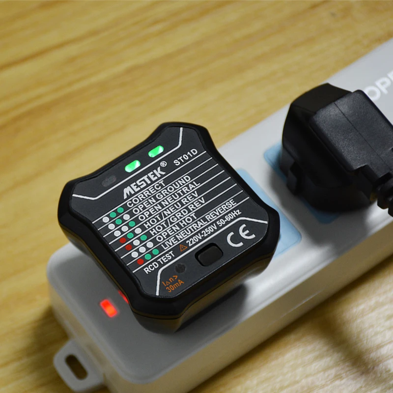 Socket Tester Outlet EU/ UK Plug Automatic Electric Circuit Polarity Voltage Detector Wall Breaker Finder RCD | Инструменты