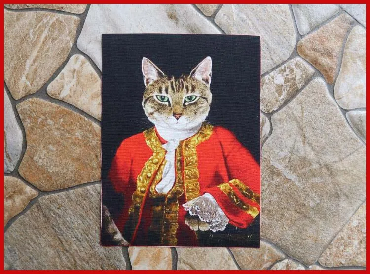 Продажа Ван Гог кот дизайн Лоскутная ручная ткань 100% хлопок ручная сделай сам Ткань для шитья пэчворк сделай сам украшение Цифровая Печать Патч