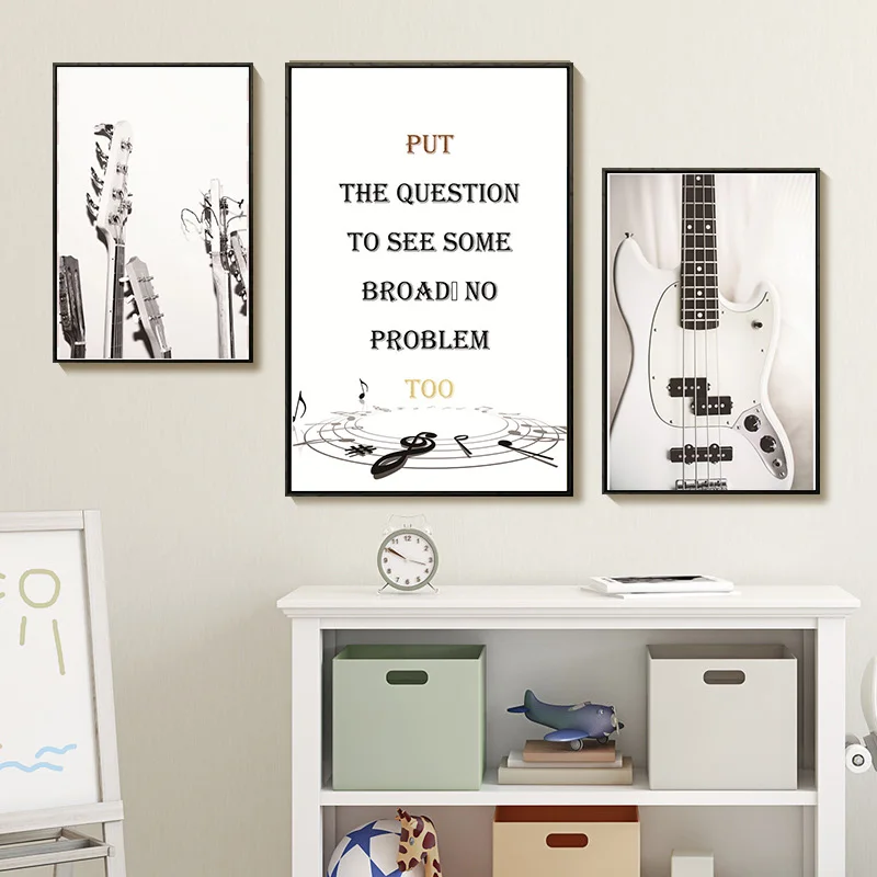 Nordic Canvas Painting Home Decor Wall Art Print Living Room Bedroom Poster Letter Quote Guita Minimalist Simple | Дом и сад