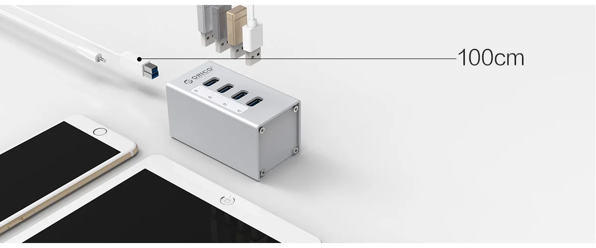 4 порта тип-b 5 Гбит/с супер скорость передачи USB3.0 концентратор Алюминиевый сплав USB 3,0 Ethernet адаптер для ноутбука мобильного телефона, A3H4