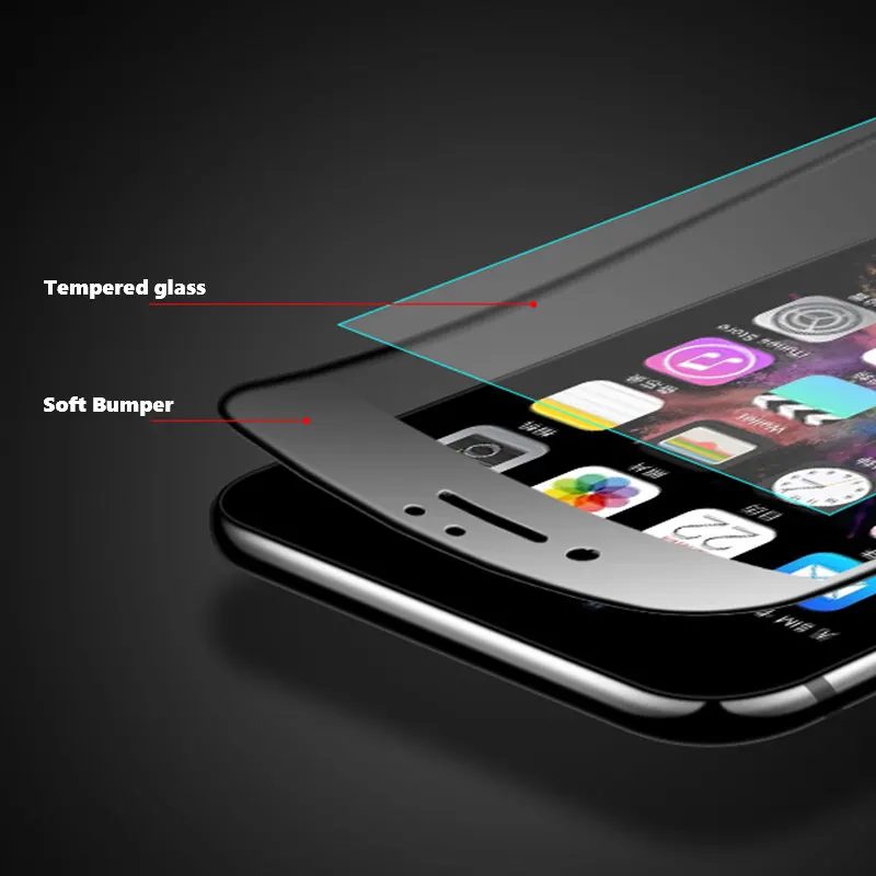 Стеклянный 3D чехол с полным покрытием для iPhone X 6 6S 7 8 из закаленного стекла XS XR MAX 6s