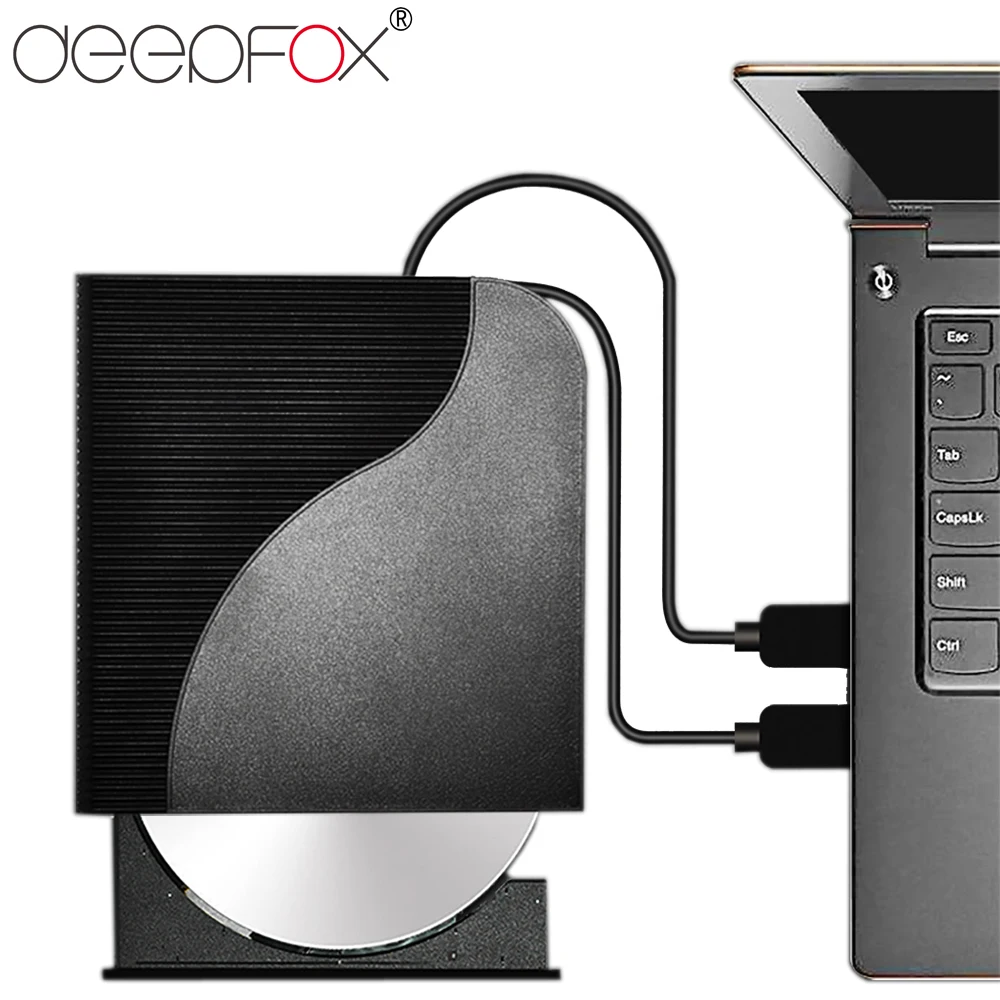 Бренд Deepfox новый внешний DVD ROM оптический привод USB 3 0 проигрыватель CD/DVD RW