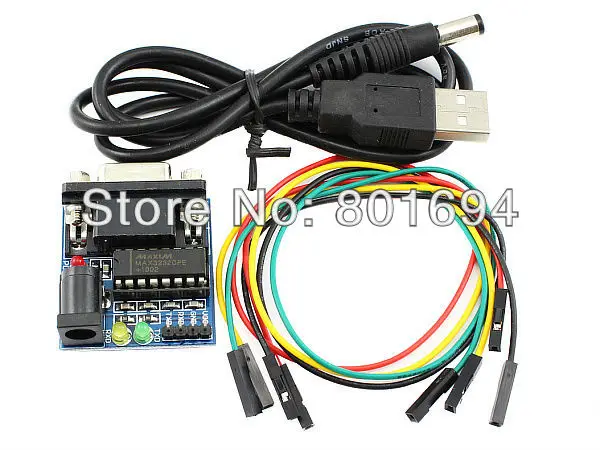 Модуль преобразователя RS232 в TTL встроенный модуль передачи MAX3232CPE с кабелями|chip|chip