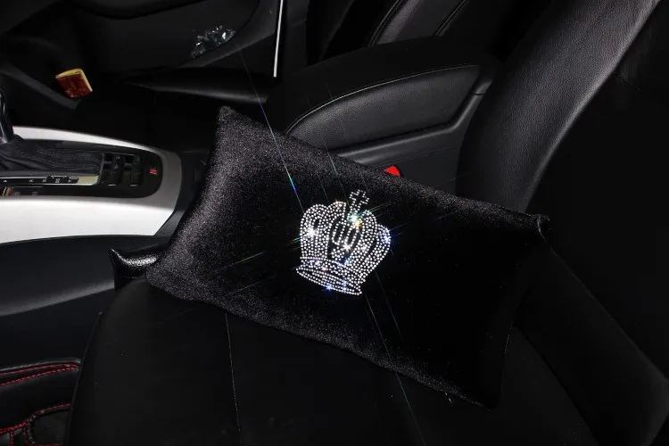 MUNIUREN Кристалл папа Корона плюшевое сиденье автомобиля аксессуары для интерьера рулевое колесо Чехлы подголовник шеи ручной тормоз шестерни Переключения Крышка