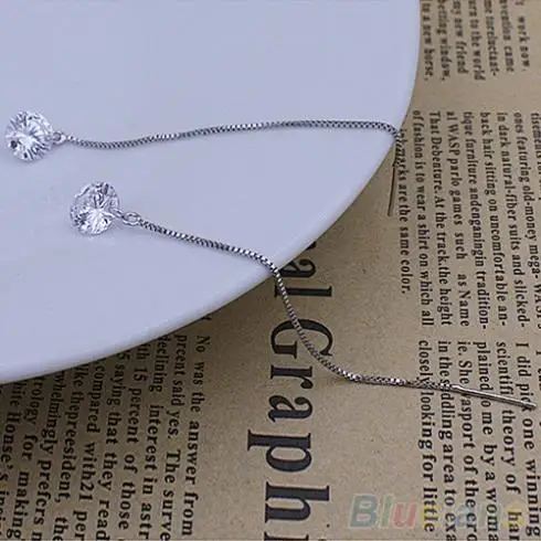 Женские серьги-подвески из циркония 1OZ4 | Украшения и аксессуары