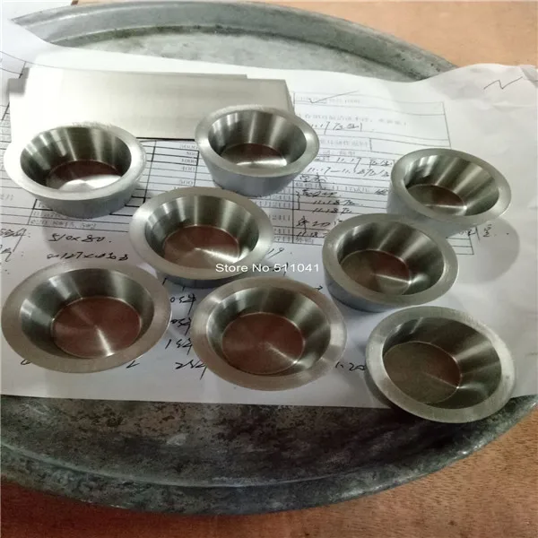 seamless Tungsten crucible 99.96% purity OD50mm Thick 3mm hight 30mm free shipping | Инструменты