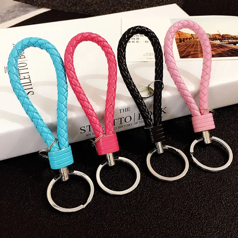 

12pcs/lot Hand knitted leather key buckle Pendant lobster buckle DIY for Hanger key chain hanger lobster clasp pendant ornament