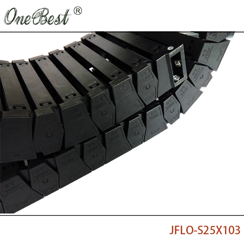 

JFLO 1 Meter 25x103mm Drag Chain High-Speed Low Niose Open On Outside Type Engineering Towline Wire Carrier Cable Free Shipping