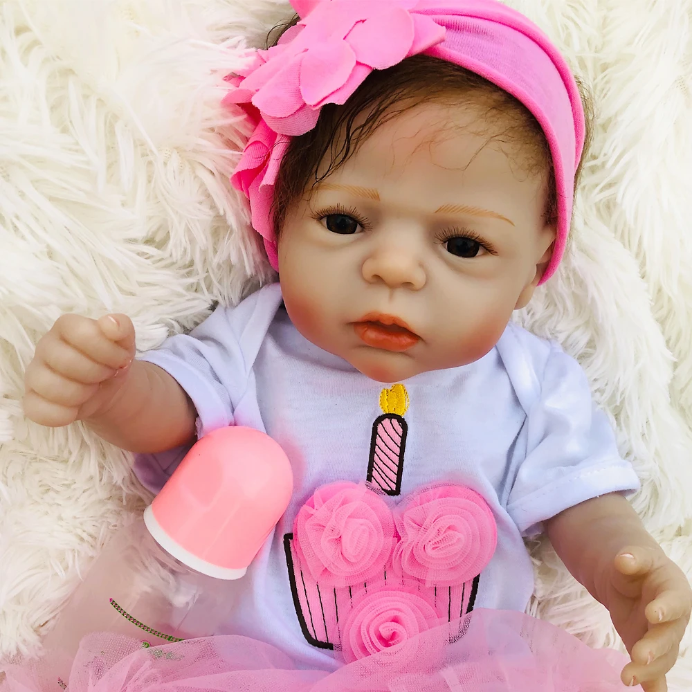 

Sudoll 22" Reborn Baby Doll Full Body Vinyl Silicone Newborn Girl Bath Waterproof Anatomically Correct Hot Sale Toys Gift