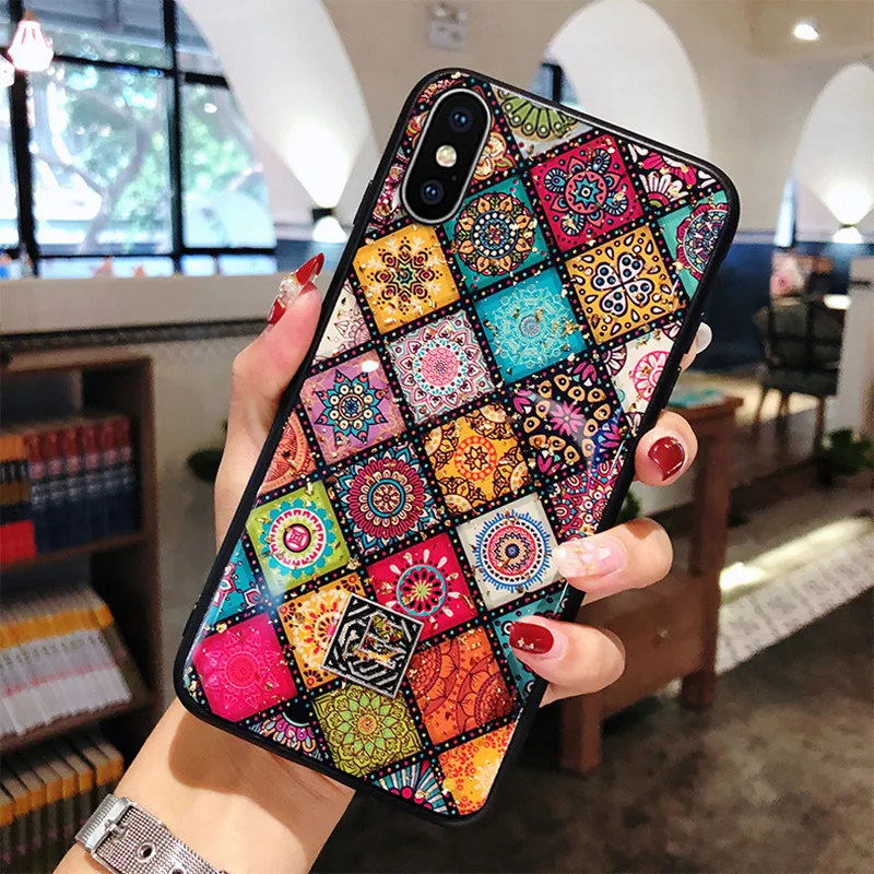 Блестящие экзотические телефонные чехлы из золотой фольги для iPhone 7 plus 6 6S 8 Plus
