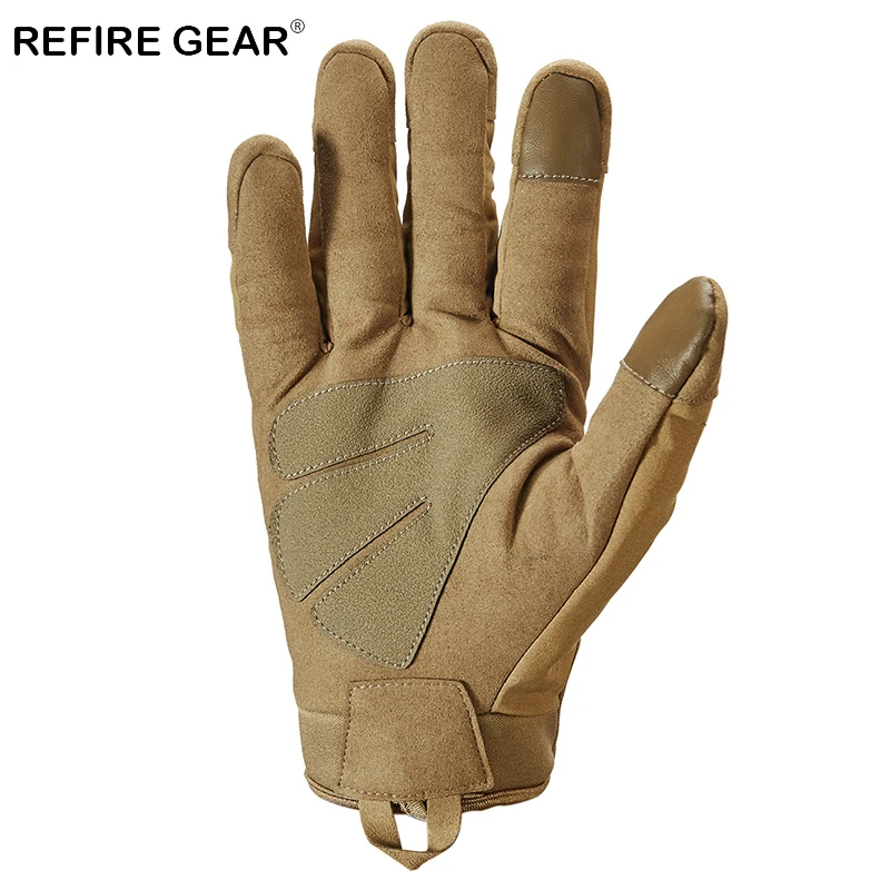 Перчатки ReFire Gear мужские камуфляжные военные тактические спортивные митенки с