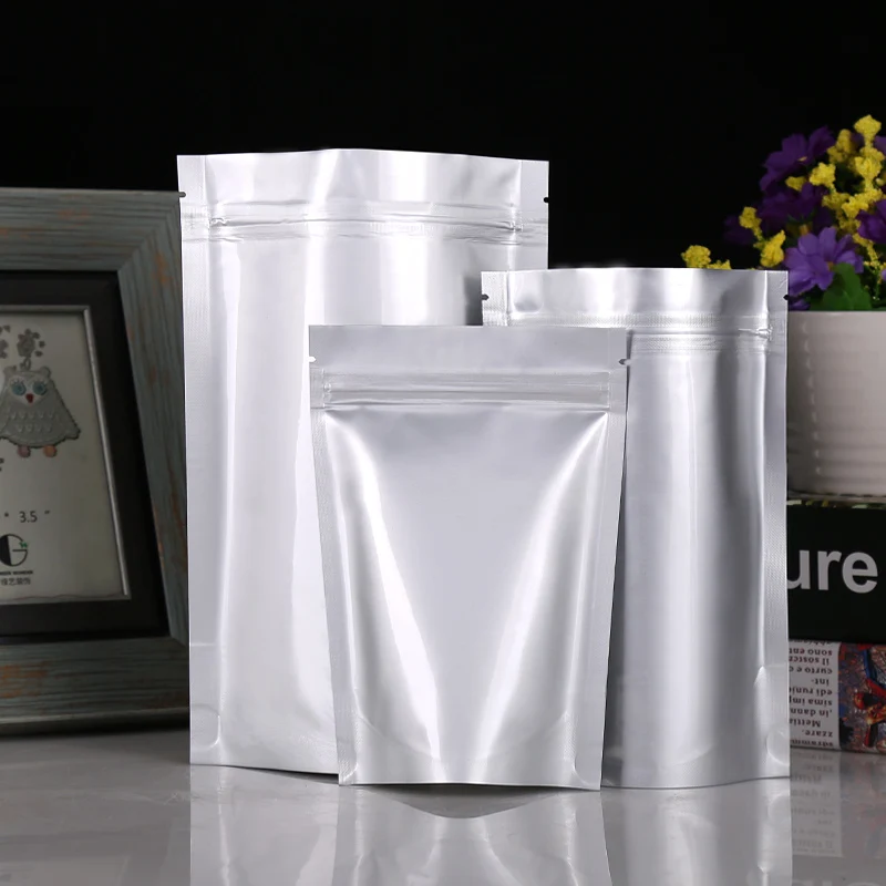 1 шт. алюминиевый Вакуумный пакет толстый замок на молнии для продуктов со