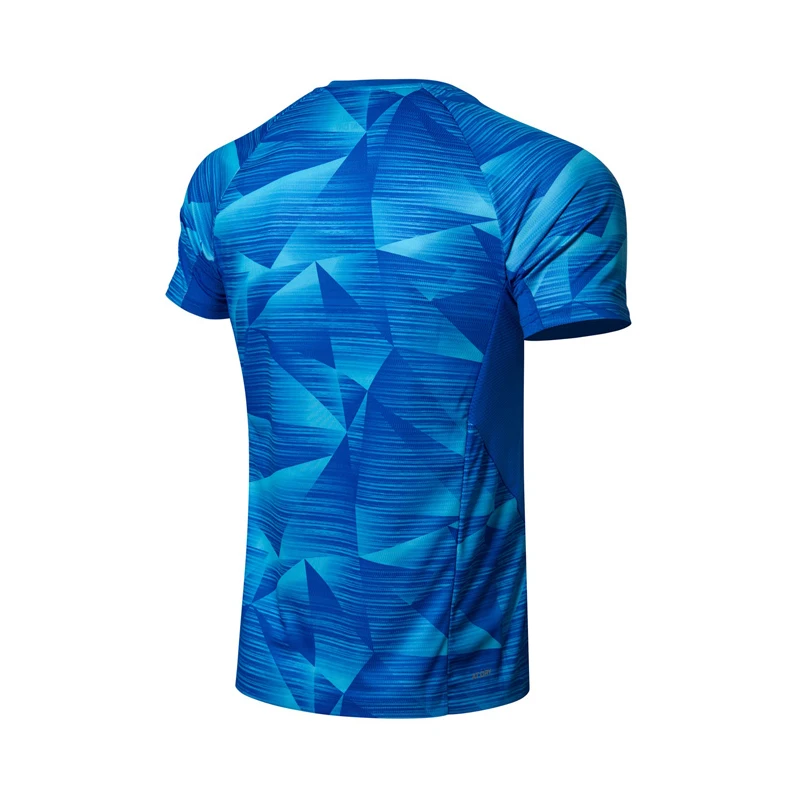Li-Ning мужские футболки для бадминтона, дышащие, комфортные, для фитнеса, соревнований, верхняя подкладка, спортивные футболки, футболка AAYN259 COND18