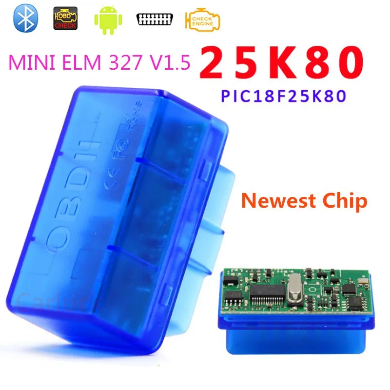 Автомобильный мини-сканер ELM327 PIC18F2580 диагностический прибор OBD2 с чипом для Android |